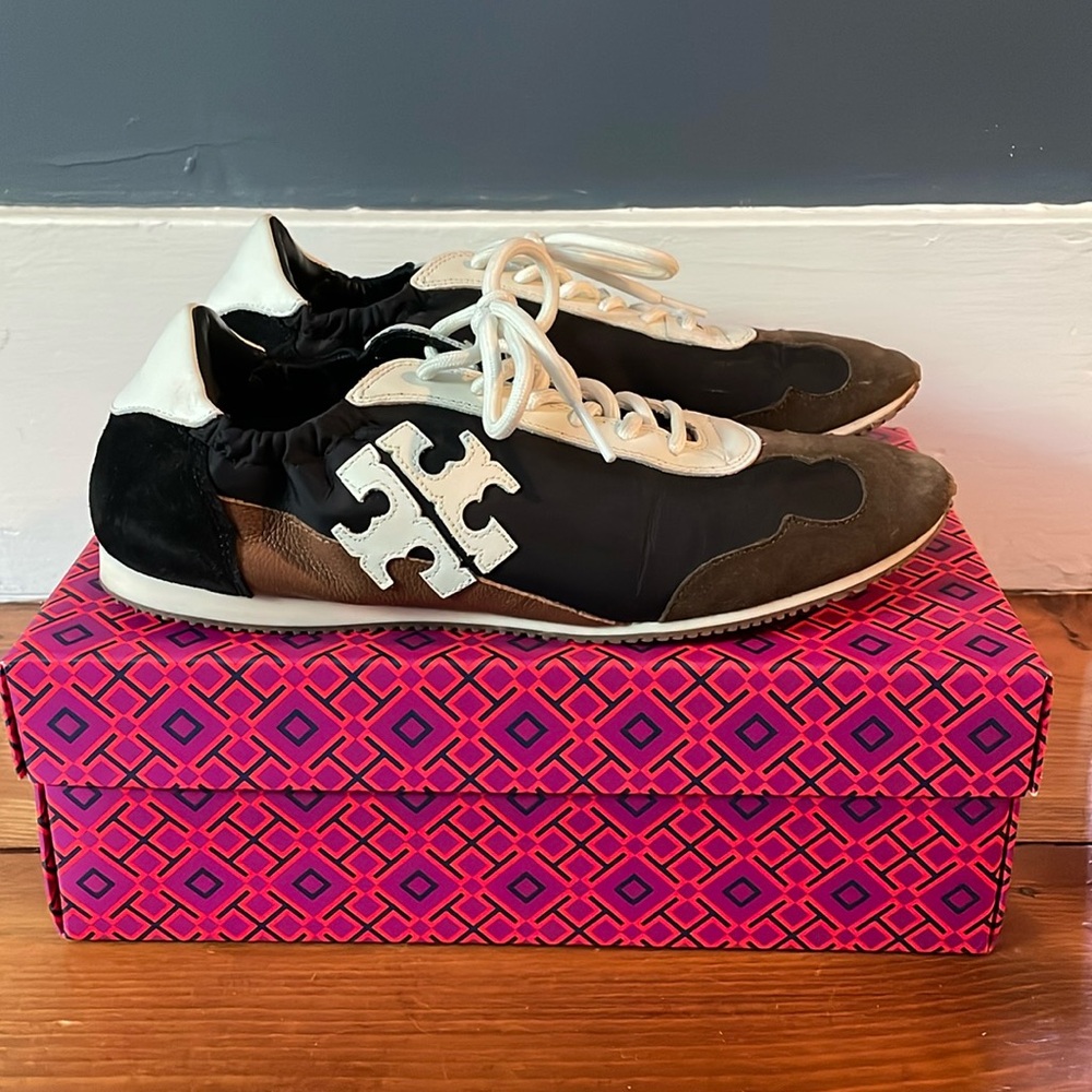 Tory Burch Sneaker in black, brown 9.5